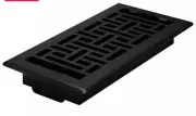 8 PACK! Manor House Designer Black Floor Registers Easy Install Airflow Control