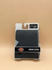 Dickies Genuine Leather Passcase Classic Capacity Black Wallet New