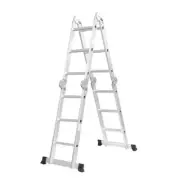 3.7M Foldable Multi Purpose Ladder Aluminium Folding Extension Adjustable Step