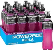 Powerade ION4 Blackcurrant Sports Drink Multipack Sipper Cap Bottles 12 x 600mL