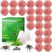 24 Pack Spider Repellent Indoor, High-Strength Peppermint Spider Repellent for Indoor Outdoor, Spider Deterrent to Keep Spider, Roaches, Bugs, Ants Away from House Basement Garage Attic Pet Safe