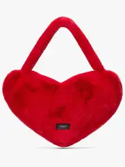 Luver Faux Fur Large Heart Tote