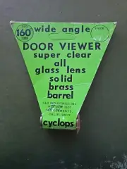 New VTG Cyclops 160° Solid Brass All Glass Lens Peephole Door Viewer Japan #208
