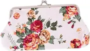 [VALICLUD] Retro Floral Embroidered Long Wallet Pencil Case Smooth Canvas Fine Craftsmanship for Business