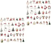 [Alasum] 76pcs DIY Accessories DIY Craft Bead Nativity Accessories Snowman Jewelry Charm Xmas Garland Charm Christmas Metal Charm Homemade Ornaments DIY Jewelry Pendant Earrings Zinc Alloy