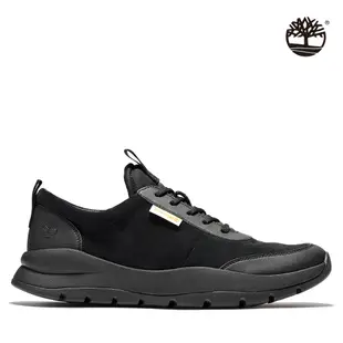 Timberland 男款黑色全粒面拼接運動鞋|A2CAE015