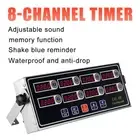 Commercial Kitchen Timer 8 Channel Digital Timer Loud Alarm Cooking Timer Clock