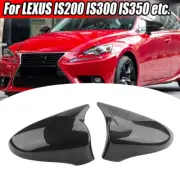 FOR 13-20 LEXUS GS GSF ES RC RCF LS M STYLE CARBON BLACK SIDE MIRROR COVER CAP (for: Lexus)