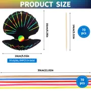 64 Pcs Sea World Theme Scratch Cards Art Scratch Cards with 70 pcs Wood Stylus