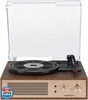 Crosley CR6045A-WA Miles 3-Speed Bluetooth in/Out Record Player Turntable wit