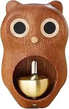 Wezalget Bell for Door,Wooden Doorbell | Owl Doorbell Ornament Home Decorative Bell for Apartment Classroom Hotel Mailbox Bedroom Entrances Walls