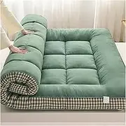 Thicken Tatami Floor Mattress, Japanese Futon Mattress,Foldable Roll Up Floor Mat,Portable Guests Sleeping Pad,Twin Full Queen