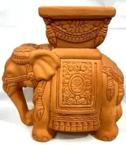 Terracotta Elephant Plant/Candle Holders