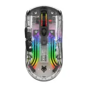 Bluetooth Wireless Mouse, Transparent RGB Mechanical Dual Mode Gaming Mouse, ...