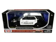 Motormax 1:24 2015 Ford Police Interceptor Utility San Gabriel Black/White 76964