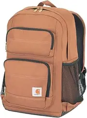Carhartt Unisex 27L SingleCompartment Backpack Durable Pack with Laptop Sleeve and Duravax Abrasion Resistant Base, Carhartt Brown