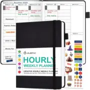 JUBTIC Undated Hourly Weekly Planner, Daily Monthly Appointment Book with 30-...