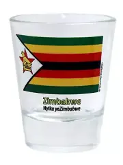 ZIMBABWE FLAG SHOT GLASS SHOTGLASS