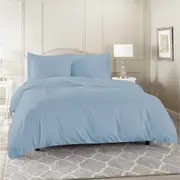 King Single Size Sky Color 1000TC 100% Cotton Quilt/Doona Cover Pillowcase Set