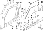 Genuine Nissan Pillar Molding 76836-6GR4B (for: Nissan)