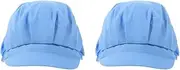 [WOFASHPURET] Work Hat Chef Hat Chef Hats for Men Chefs Hat Mens Hat Bonnet for Men Cook Hat Cap Chef Hat Cap Kitchen Cooking Hat Work Hat Cap Chef Beanie Elastic Chef Cap Men Hat Blue Cotton