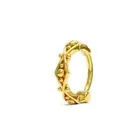 18K Gold Vermeil Geometric Nose Ring Hoop with Clicker Closure Rare Gift For Her