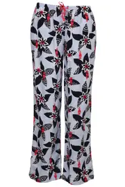 Hibiscus Printed Flannelette Pj Pant--PIC-5040PL030