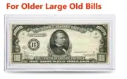 (25) Large Bill Rigid Currency Slabs Snap-lock Protector Holds Old Large US Bill