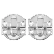 2Set Retro Toggle Hasp Latch, Duckbilled Iron Latch (27x28mm, Silver)