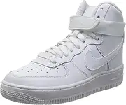[Nike] Youth Air Force 1 High Boys Basketball Shoes (7 White)