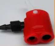 Bicycle Track Pump Adapter Dual Head Valve For Presta Schrader Red