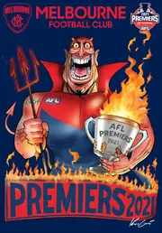 Melbourne Demons AFL 2021 Premiers Premiership Grand Final Sticker Caricature
