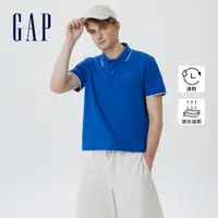 在飛比找蝦皮商城優惠-Gap 男女同款 Logo短袖POLO衫-藍色(671975