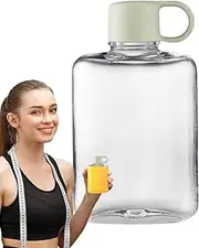 Flat Water Canteen - Slim Profile Hydration Flask, Portable Water Carrier | Slim Design Water Bottle, Space Efficient Water Container, Lightweight Water Holder For