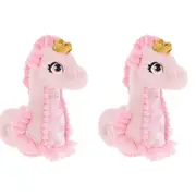 2x Keeleco Seahorse Soft Stuffed Animal Plush Kids/Child Play Toy 24cm Pink 3+