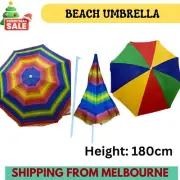 Beach Umbrella Sun Shade Adjustable Height 180cm Outdoor XL Size 150cm Mel Stock