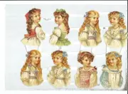 German Embossed SILVER GLITTER Scrap Die Cut - Precious Children EF7100G