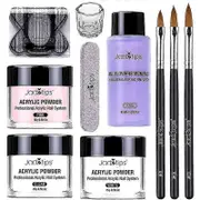 Unbrand 40ml Acrylic Nail Colours With Brush Nails Art Starter Gift Set Manicure Tools Fk
