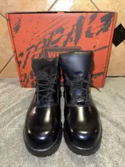 NIB Worx by Red Wing 6513 Black Leather Work Boots Non Metallic Toe 12 WW