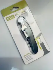 Murano Black 2 Step Waiters Corkscrew Wine Key Opener
