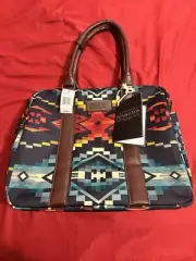 NEW Pendleton Southwestern Aztec Carico Lake Weekender Bag Navy Travel Work
