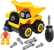 Dump Truck Construction Toy - Build and Take Apart - Great for Learning to Build