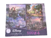 Disney Puzzles 500-Pcs Mickey Mouse Winnie The Pooh Rapunzel Thomas Kinkade