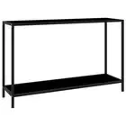 Console Table Black 120x35x75 cm Tempered Glass Modern Furniture Home Deco 22840