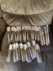 Customcraft Stainless Flatware Set of 24. Spoons, Knives and Forks Made In Japan