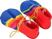 [Healeved] Rainbow Clown Dress-up Shoes Unisex Clown Shoes for Performances Halloween Accessories