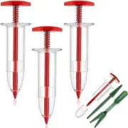 4 Pieces Mini Sowing Seed Dispenser Sower Small Seed Spreader with 2 Transpla...