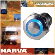 Narva Off/On L.E.D Push Button Switch Blue Colour Blister Pack Of 1