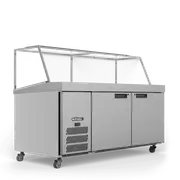 Williams Banksia - Two Door White Colorbond Prep Counter Refrigerator With Angled Blown Air Well