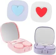 Travel Case Set of 4 Leakproof Makeup Holder Mirror Compact Portable Organizer for Easy Storage